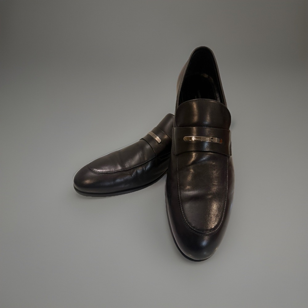 Ermenegildo Zegna Men's US 9.5   Loafer  Black Calf Leather - Picture 6 of 10